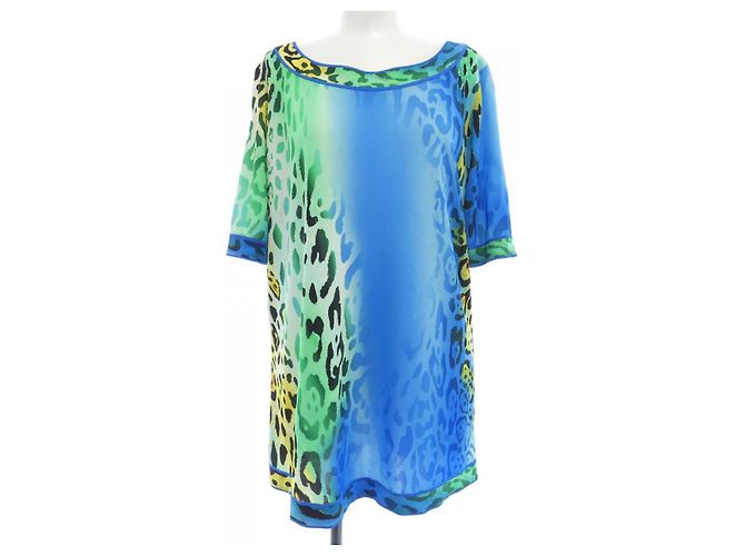 Top LEONARD Blu Verde Giallo 