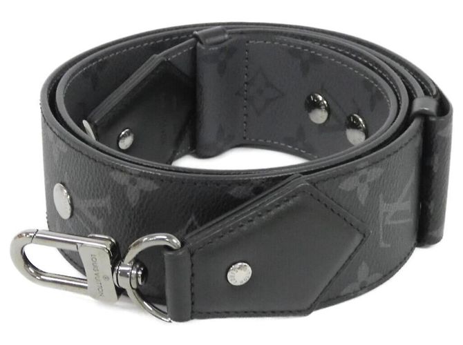 Louis Vuitton Monogram Eclipse Shoulder Strap Black Cloth