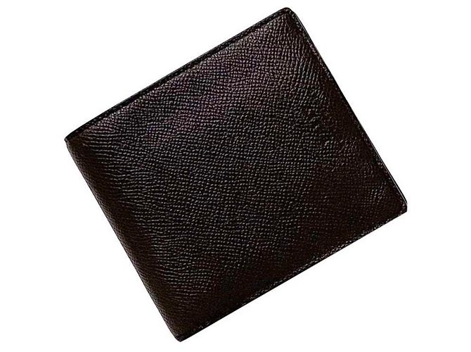 Bally fold Wallet Brown Unused Leather BALLY Grain Folding Compact