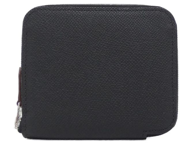 Hermès Hermes EN LIBERTE Silk In Compact Wallet Black