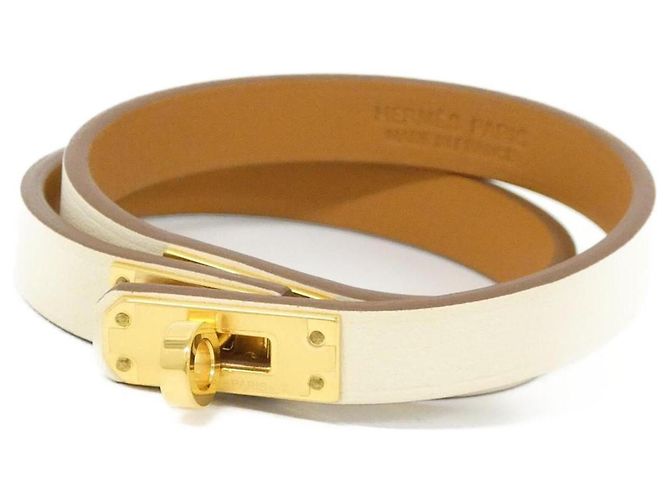 Pulsera Mini Kelly Double Tour de Hermès Blanco