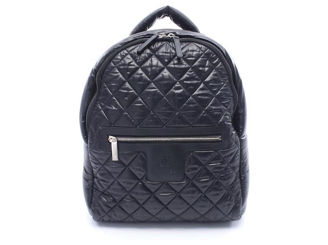 Zaino/borsa Chanel Coco Cocoon, nylon e pelle, donna, nero