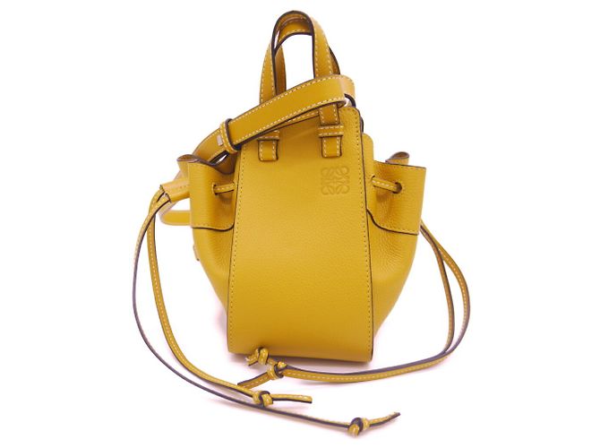 LOEWE Hammock Drawstring Bag Mini Yellow
