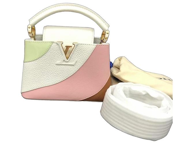 Louis Vuitton Bolsa de corrente Capucines Mini Chocolate em couro Multicor