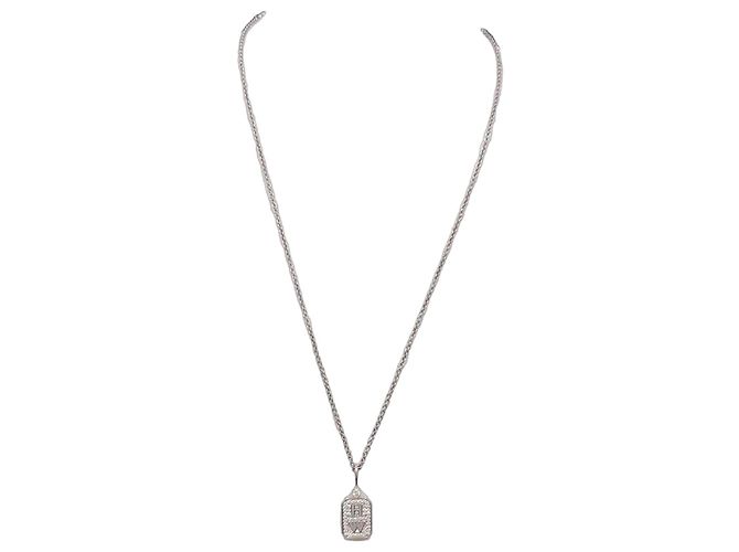 Collar Harry Winston Botella de Perfume de Diamantes y Platino Plata