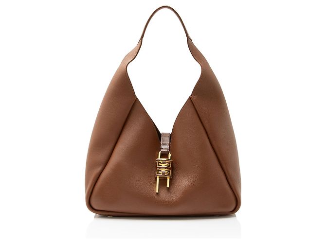 Hobo médio G em couro de bezerro Givenchy Marrom