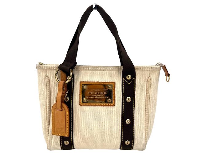 Louis Vuitton Antigua Stoffhandtasche Weiß