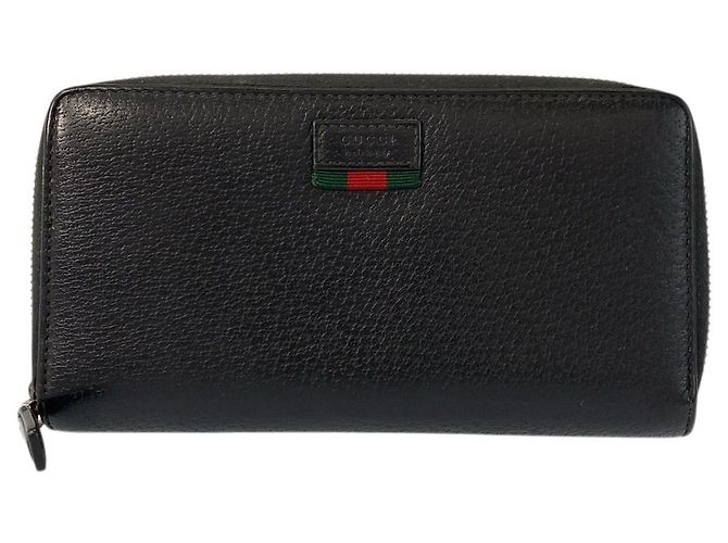 Gucci Black Leather Long Wallet
