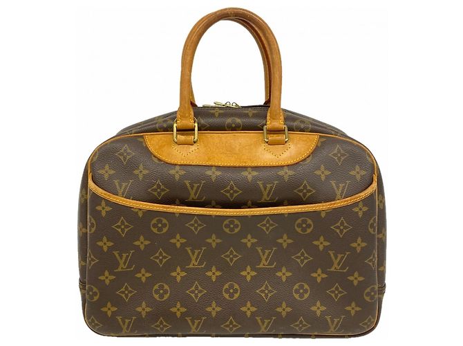 Louis Vuitton Monogram Deauville Handbag Brown