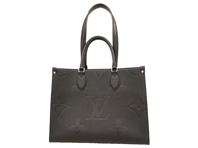 Borsa tote OnTheGo MM in Monogram Empreinte Louis Vuitton Nero