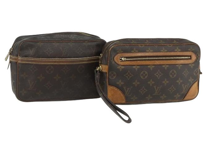 LOUIS VUITTON Monogram Clutch Tasche 2 Set LV Auth bs34774 Monogramm