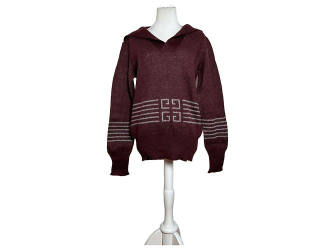 Vintage Givenchy Gentleman Strickpullover burgunder L Bordeaux 