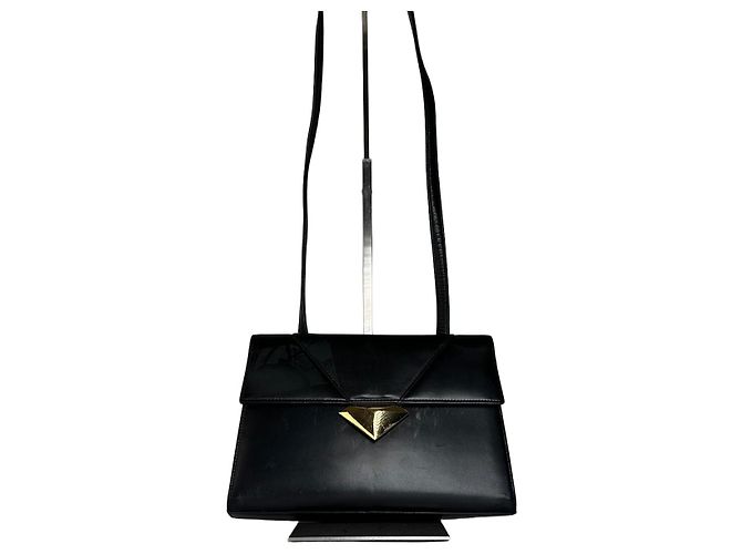 Vintage Givenchy Shoulder Bag Black Leather