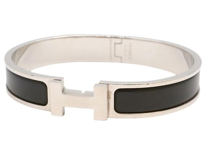 Hermès Hermes Bangle Clic Clac PM Black Silvery
