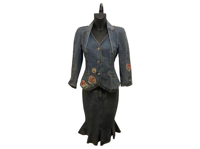 Completo giacca in denim e gonna Galliano per Dior 2005