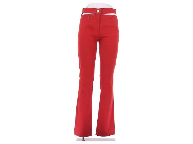 Paco Rabanne Jeans in Rot Baumwolle 36