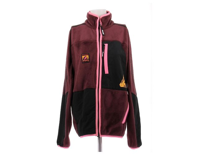 Autre Marque Bordeaux-farbenes Fleece-Weste mit Reißverschluss