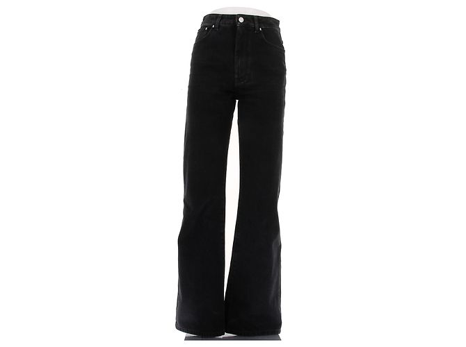 Autre Marque RABANNE Jeans aus Baumwolle Schwarz Größe 25