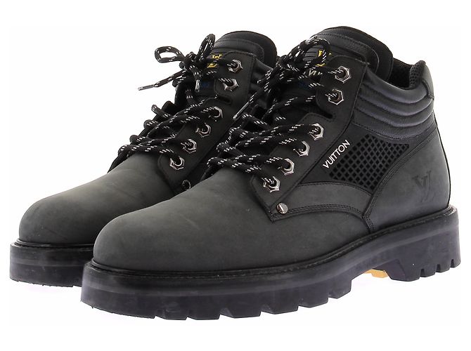 Louis Vuitton Black Suede Boots