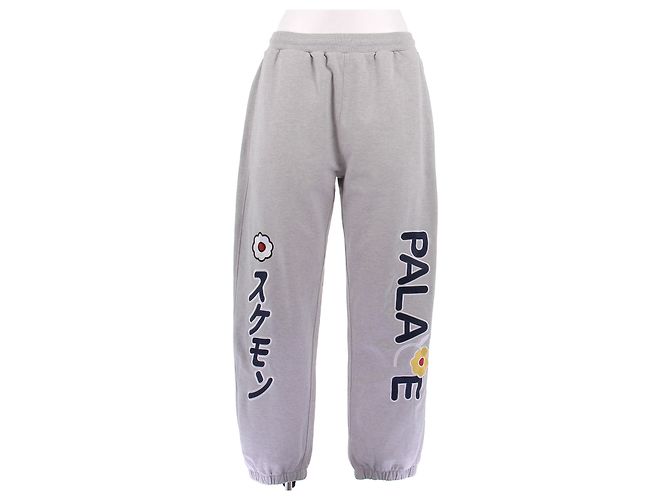 Autre Marque PALACE Grey Jogging Suit with Inscriptions