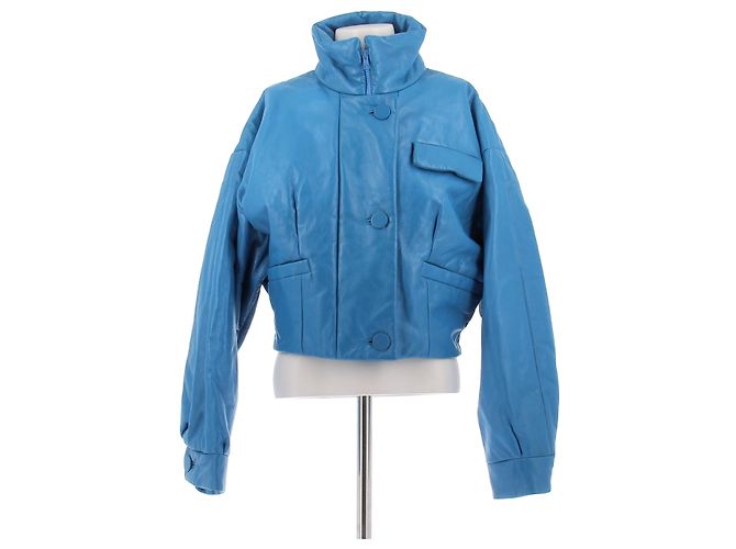 Tod's Lederjacke Blau