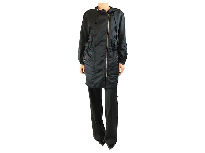 Louis Vuitton Schwarze Kapuzenparka - Größe UK 8