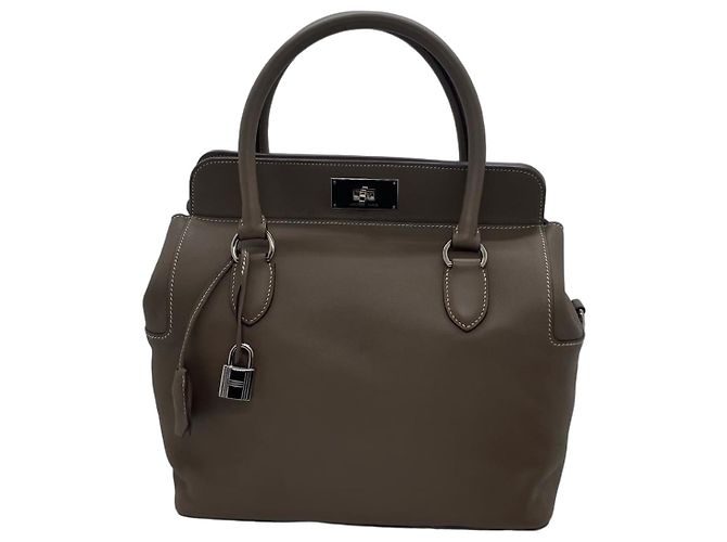 Hermès Love Toolbox 26 Handtasche Grau