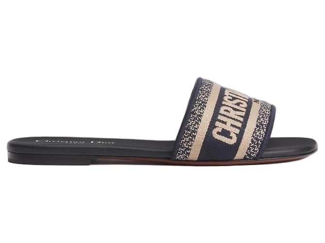 Dior Sandalias Dway Bordadas Azul