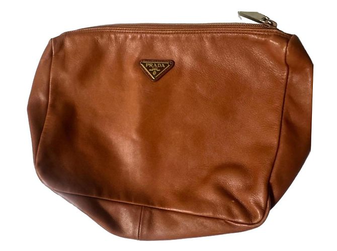 Prada Lederhandtasche Braun