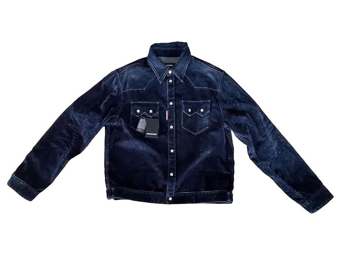 Autre Marque Dunkelblaue Samtjacke von Disquared2