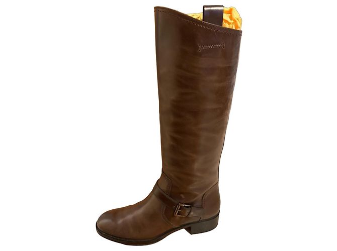 Tod's Brown Leather Riding Boots Size 40