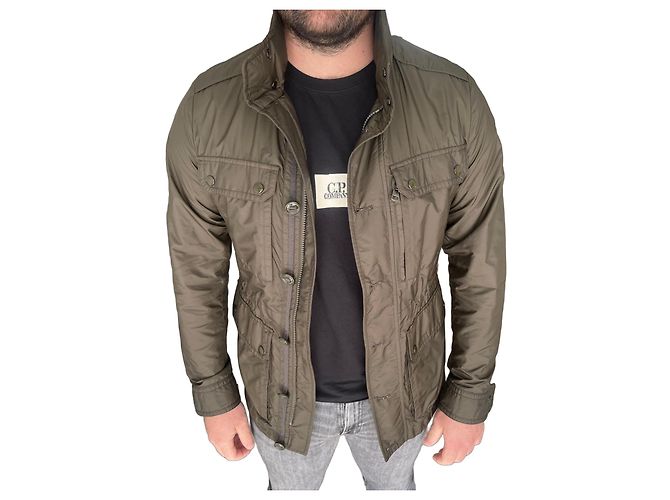 Moncler jacket khaki nylon men