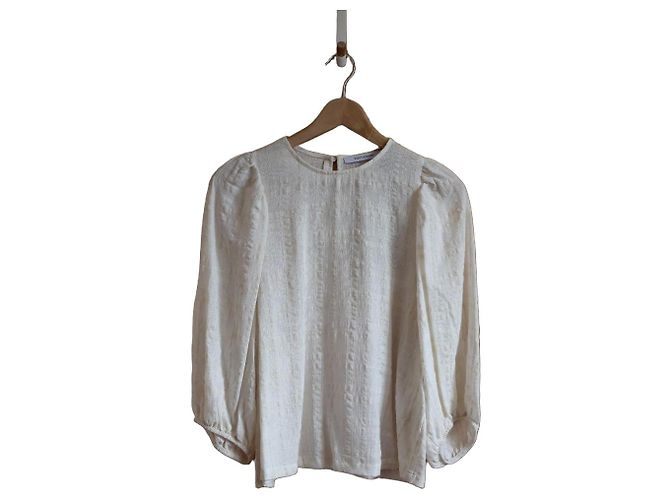 Bluse La Fée Maraboutée Creme Baumwolle Viskose Roh