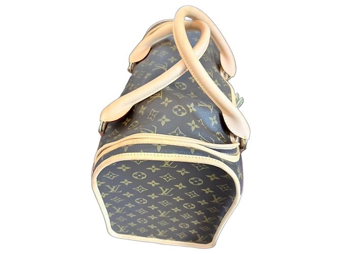 Autre Marque Bolsa para cachorro em lona Monogram e couro Monograma