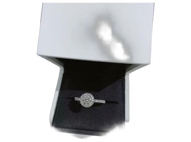 De Beers Diamantring 0,55 Karat Größe 49 Silber