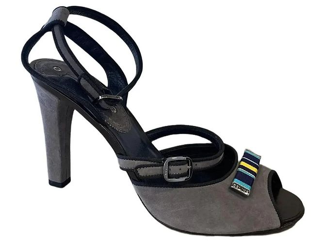 Céline Grey Suede Sandals Size 40