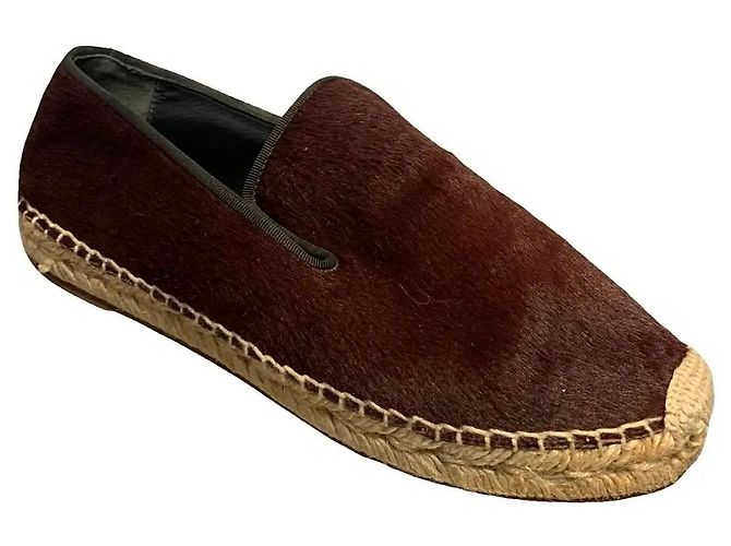 Espadrillas Céline in vitello pony bordeaux 37 Bordò