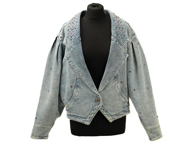 Chaqueta de denim Isabel Marant azul de algodón con cuentas