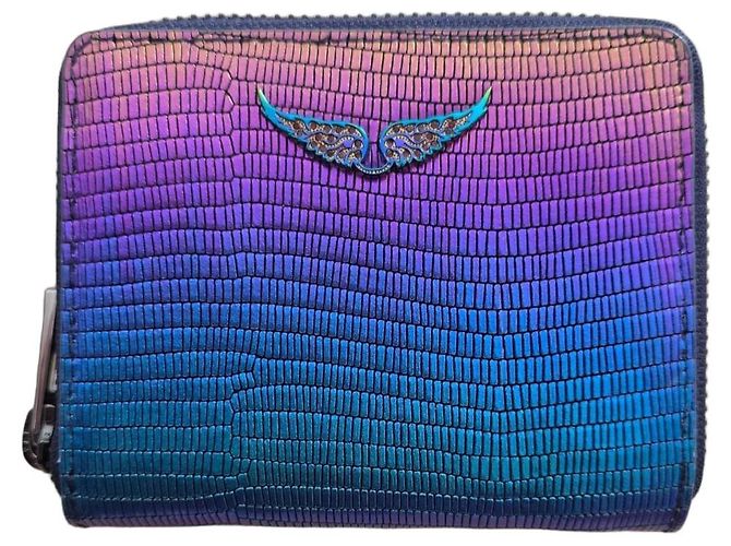 Zadig & Voltaire Multicolored Metallic Leather Wing Wallet Multiple colors