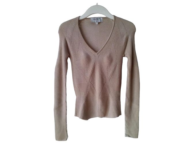 YVES SAINT LAURENT STRICKWARE AUS WOLLE. Beige 