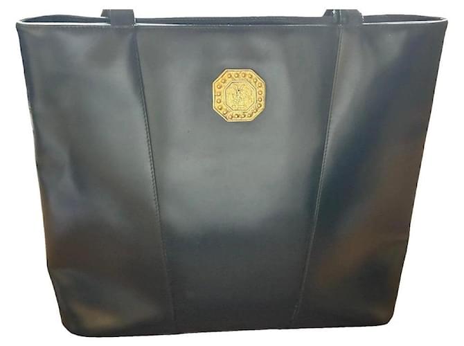 Sac tote noir en cuir Yves Saint Laurent 