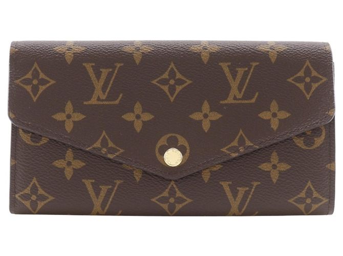Portefeuille Sarah Long de Louis Vuitton Marron Monogramme