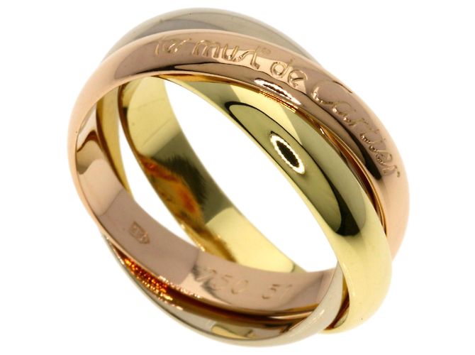 Anello Cartier Trinity in oro rosa bianco e giallo 18K