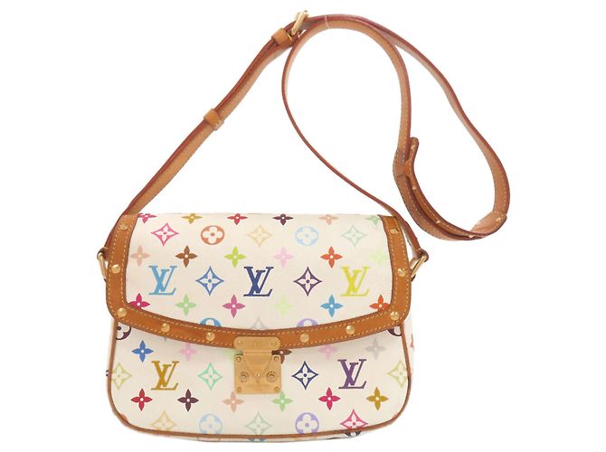 Bolso de Hombro Sologne Louis Vuitton Blanco