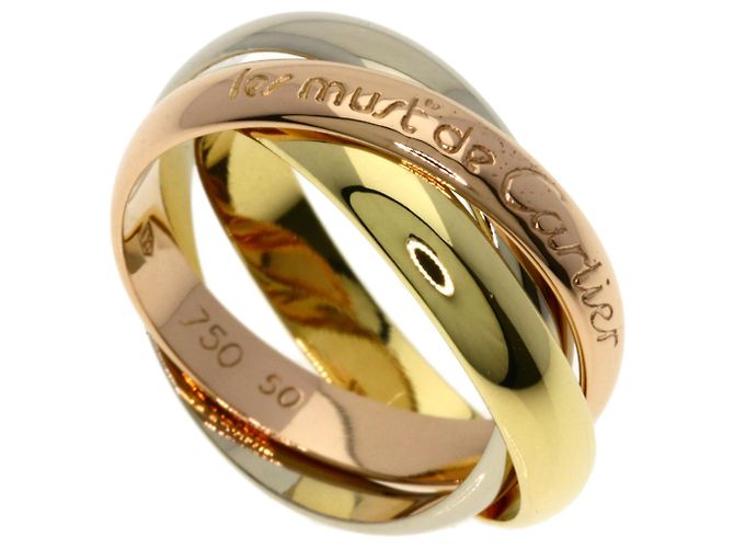 Anello Trinity Cartier in oro giallo e rosa 18K D'oro