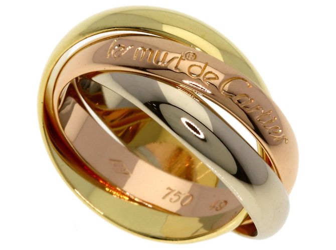 Bague Trinity Cartier en or jaune 18K Doré