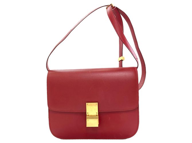 Classic Box Céline Borsa a spalla classica Celine Rosso 