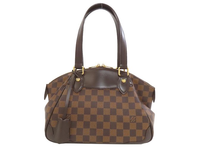 Bolsa de mão Verona PM N41117 da Louis Vuitton Marrom Damier ebene