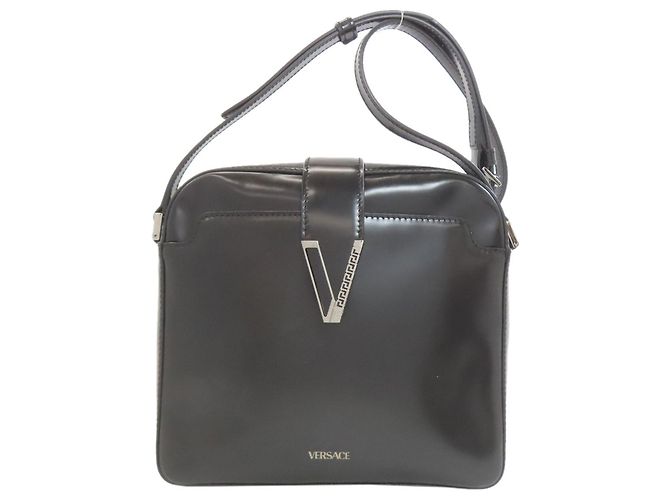 Bolsa de Ombro com Logo Versace Preto