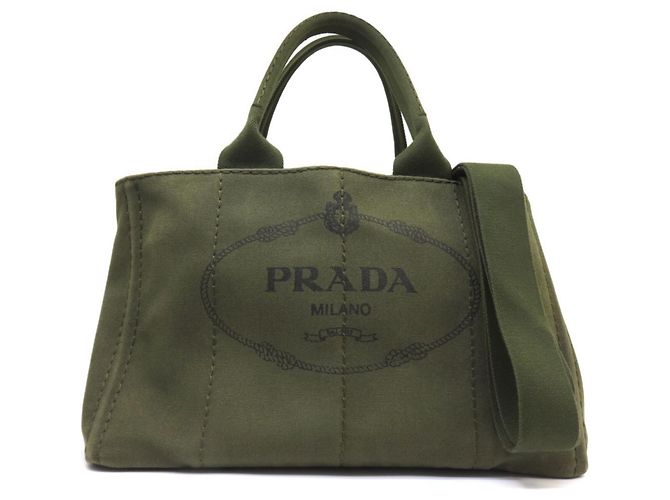 Borsa Tote Canapa di Prada Cachi